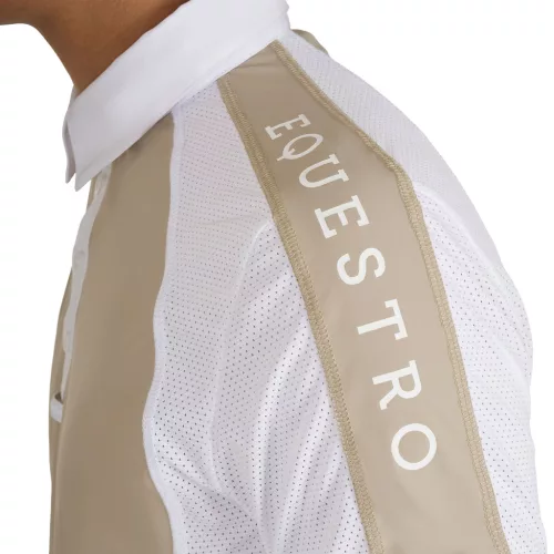 Férfi slim fit versenypóló négy gombbal