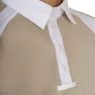 Férfi slim fit versenypóló négy gombbal