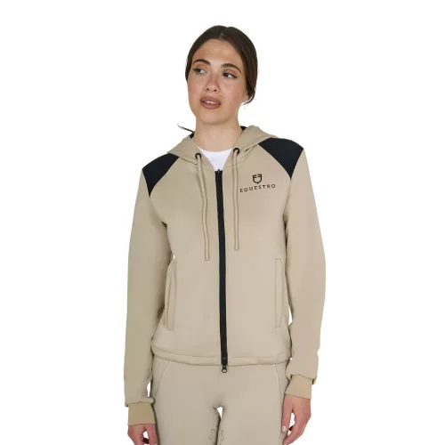 Equestro Női rövidített kapucnis pulóver