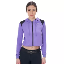 Equestro Női rövidített kapucnis pulóver