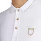 Equestro Férfi edző póló kontrasztos részletekkel