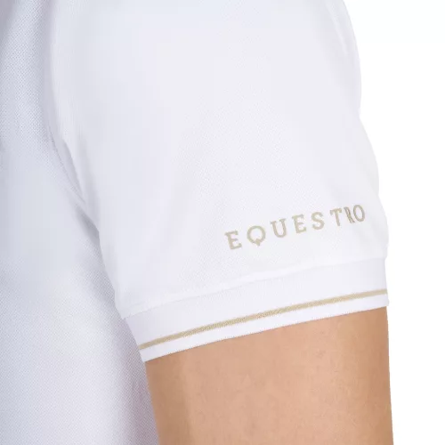 Equestro Férfi edzőpóló kontrasztos részletekkel