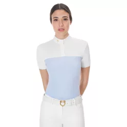   Női slim fit póló technikai anyagból és hálós betéttel