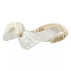   Acavallo Classic Gel körben bárányszőrös nyeregemelő, L, átlátszó