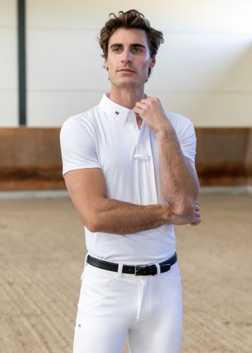 Maximilian Active férfi rövid ujjú versenying -fehér, S