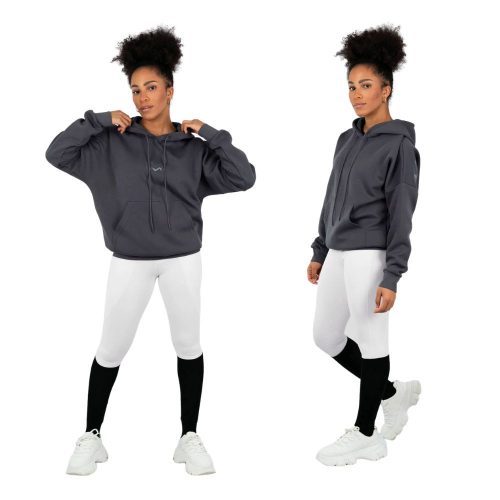 Maximilian Icon Oversized kapucnis pulóver - szürke, XS