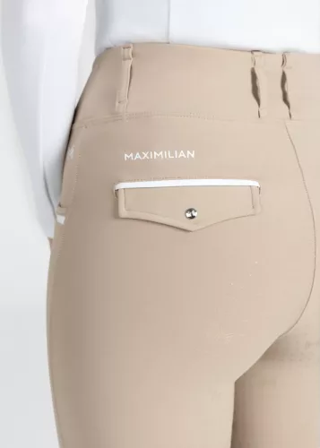 MAXIMILIAN Pro Riding Leggings (Knee Grip) - Beige, M