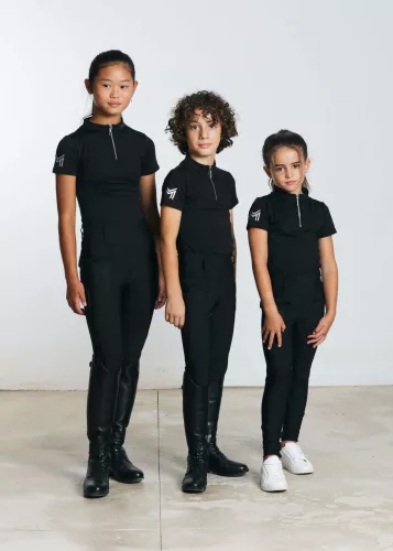Maximilian YR Rövid Ujjú Alapréteg (fekete), 4XS (125 - 135 cm)