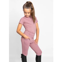 Maximilian YR Pro gyerek lovaglóleggings - rózsaszín, 2XS
