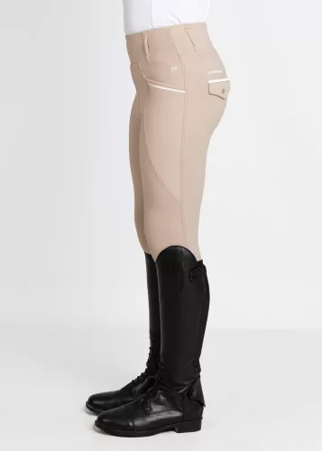 MAXIMILIAN YR Pro Riding Leggings (Full Grip) - Beige, 4XS