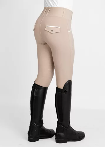 MAXIMILIAN YR Pro Riding Leggings (Full Grip) - Beige, 4XS