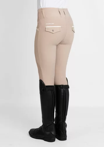 MAXIMILIAN YR Pro Riding Leggings (Full Grip) - Beige, 2XS