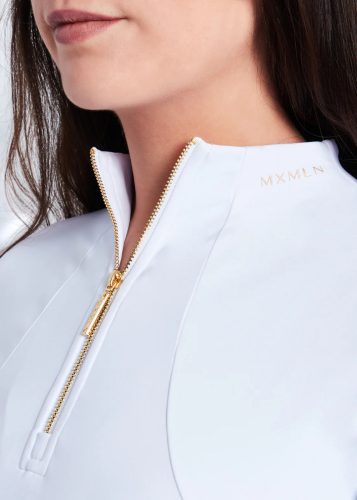 Maximilian hosszú ujjú felső - fehér/arany, XS