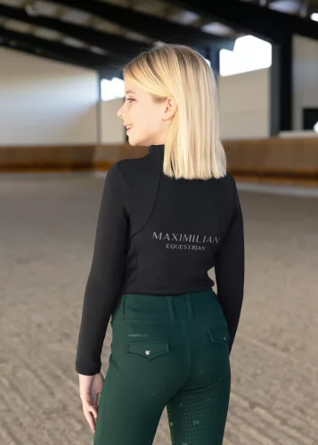 Maximilian YR Téli Hosszú Ujjú Alapréteg (fekete), 4XS (125 - 135 cm)