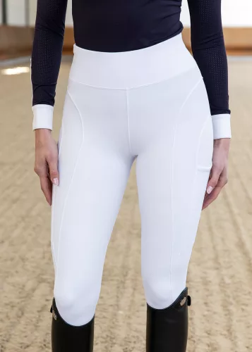 Maximilian Outline Lovagló Leggings (fehér)
