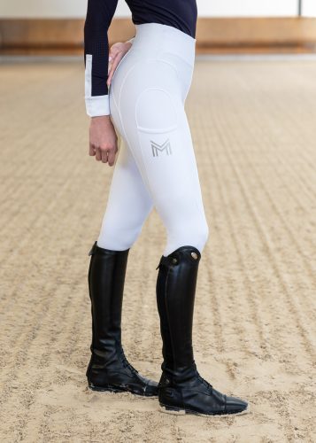 Maximilian Outline női lovaglóleggings -fehér, S