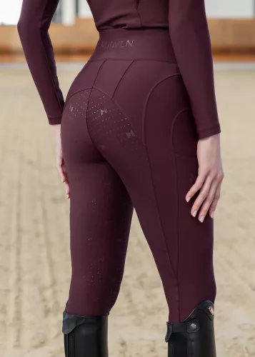Maximilian Outline női lovaglóleggings - bordó, XS