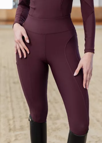 Maximilian Outline Lovagló Leggings (bordó), XL