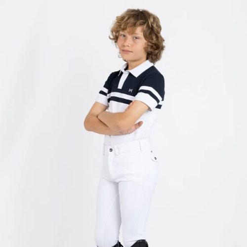 Maximilian YR Glee galléros póló - fehér, 4XS
