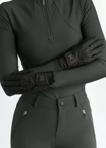 Maximilian Emblem lovaglókesztyű - fekete, 8