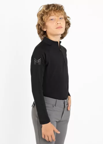 Maximilian YR Code Hosszú Ujjú Alapréteg (fekete), 4XS (125 - 135 cm)