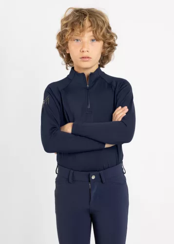 Maximilian YR Code Hosszú Ujjú Aláöltözet (tengerészkék), 4XS (125 - 135 cm)