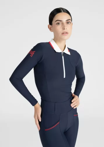 Maximilian Concept Hosszú Ujjú Polo Póló (tengerészkék), XL
