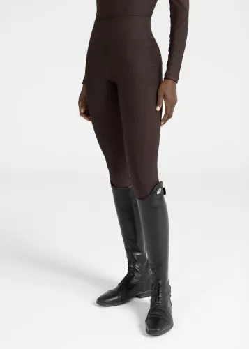 Maximilian Outline Lovagló Leggings (csokoládé), XL