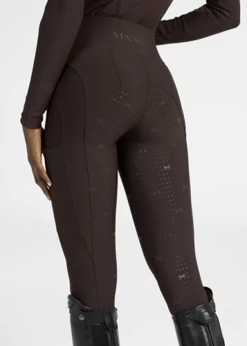 Maximilian Outline Lovagló Leggings (csokoládé), XL
