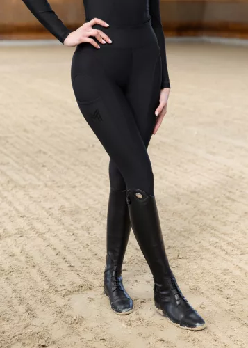 Maximilian Outline Lovagló Leggings (fekete), M