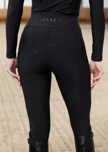 Maximilian Outline Lovagló Leggings (fekete), M