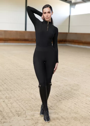 Maximilian Outline Lovagló Leggings (fekete)