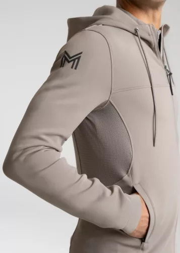 Maximilian Club Zip Hoodie (taupe), XS