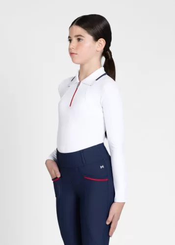 Maximilian YR Concept Hosszú Ujjú Polo Póló (fehér), 4XS (125 - 135 cm)