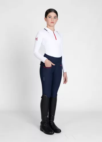 Maximilian YR Concept Hosszú Ujjú Polo Póló (fehér), 4XS (125 - 135 cm)