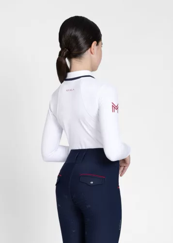 Maximilian YR Concept Hosszú Ujjú Polo Póló (fehér), 3XS (135 - 145 cm)