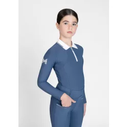   Maximilian YR Concept Hosszú Ujjú Polo Póló (tengerész), 4XS (125 - 135 cm)