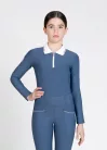 Maximilian YR Concept Hosszú Ujjú Polo Póló (tengerész), 4XS (125 - 135 cm)