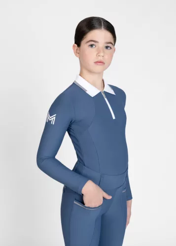 Maximilian YR Concept Hosszú Ujjú Polo Póló (tengerész), 2XS (145 - 155 cm)