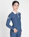 Maximilian YR Concept Hosszú Ujjú Polo Póló (tengerész), 2XS (145 - 155 cm)