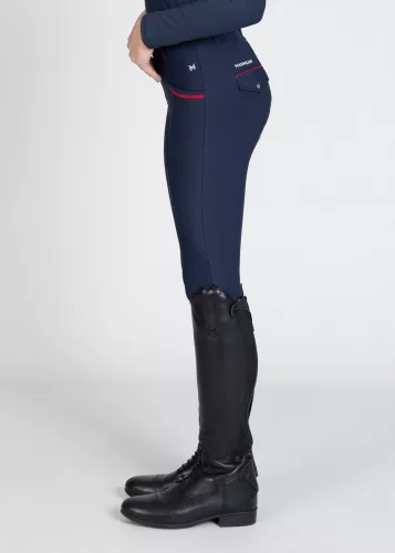 Maximilian YR Pro Lovagló Leggings (tengerészkék/pirító piros)