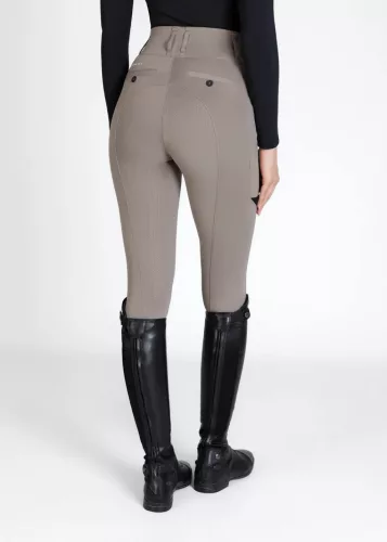 Maximilian Tech teliszilikonos lovaglóleggings - taupe, XS