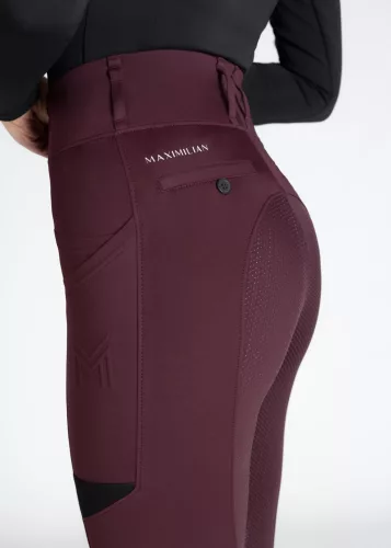 Maximilian Tech Lovagló Leggings (burgundi)