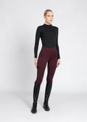 Maximilian Tech Lovagló Leggings (burgundi)