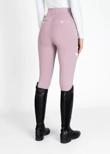 Maximilian Tech teliszilikonos lovaglóleggings - mályva, L