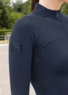 Maximilian Sunblocker hosszú ujjú női lovaglófelső - sötétkék, L