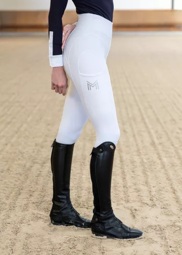 Maximilian Outline Lovagló Leggings (fehér)