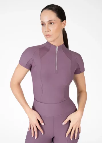 Maximilian Frame női rövid ujjú lovaglófelső - plum, L