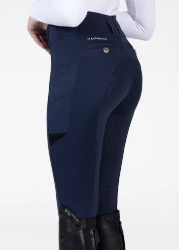 Maximilian YR Tech Lovagló Leggings (tengerészkék), 3XS (135 - 145 cm)