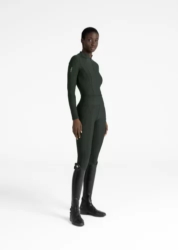 Maximilian Outline Lovagló Leggings (hunter green), XXS